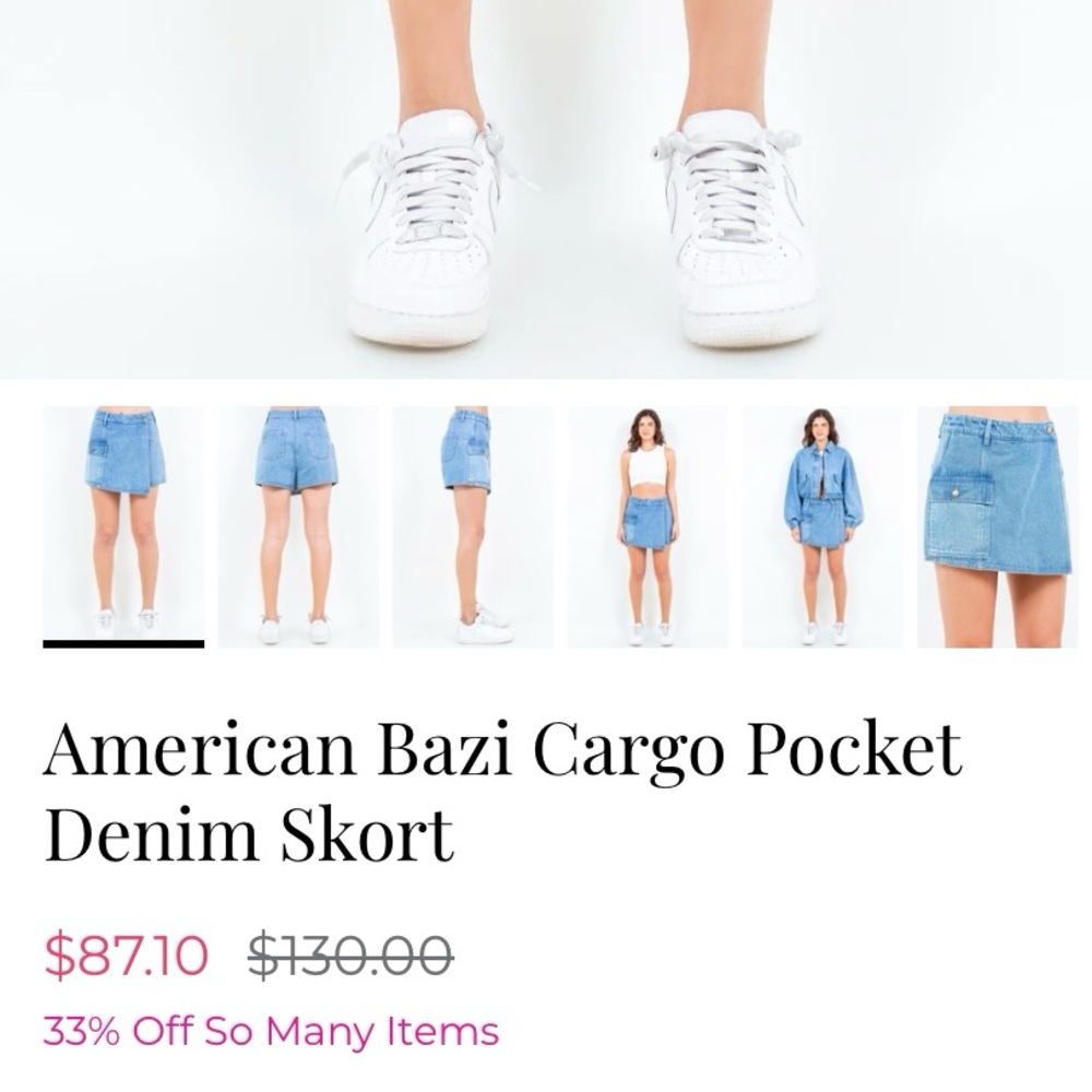 American Bazi Light BLACK Skort.